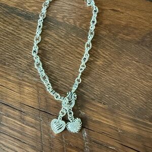 Elegant Silver Heart Pendant Necklace